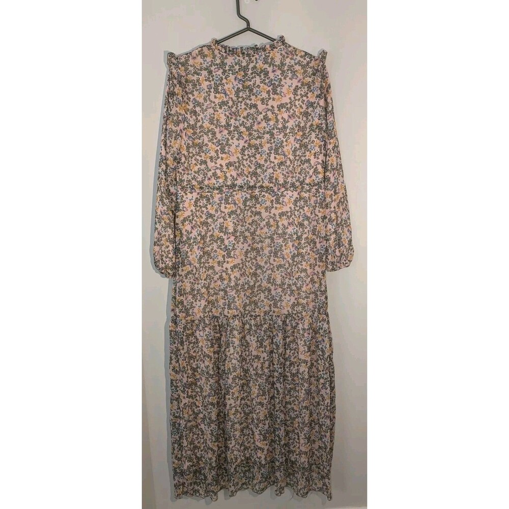 Women's Maxi Mini-Floral Tiered Cottagecore Country Ruffle Sleeve Feminine SZ M - Picture 10 of 15
